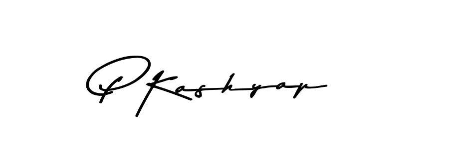 Make a beautiful signature design for name P Kashyap. With this signature (Asem Kandis PERSONAL USE) style, you can create a handwritten signature for free. P Kashyap signature style 9 images and pictures png