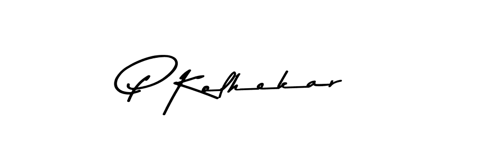 Use a signature maker to create a handwritten signature online. With this signature software, you can design (Asem Kandis PERSONAL USE) your own signature for name P Kolhekar. P Kolhekar signature style 9 images and pictures png