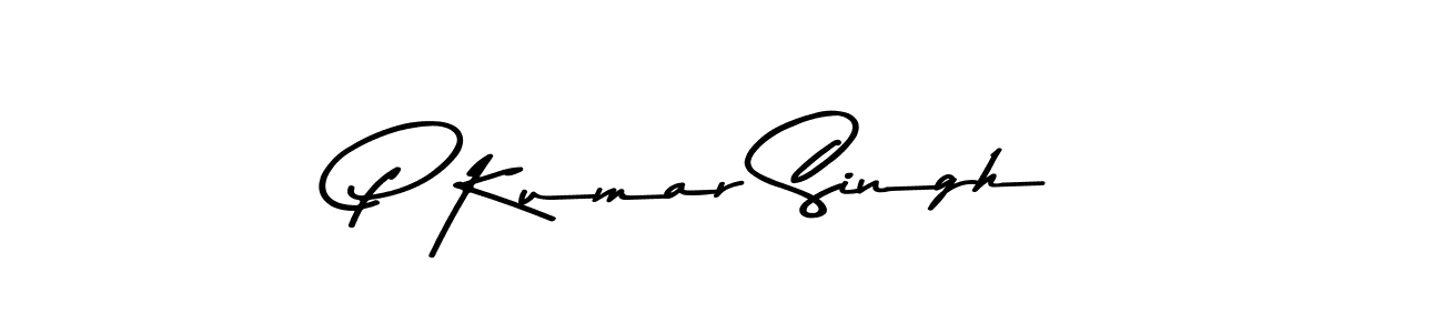 Make a beautiful signature design for name P Kumar Singh. With this signature (Asem Kandis PERSONAL USE) style, you can create a handwritten signature for free. P Kumar Singh signature style 9 images and pictures png