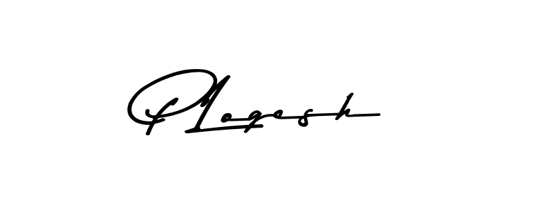 The best way (Asem Kandis PERSONAL USE) to make a short signature is to pick only two or three words in your name. The name P Logesh include a total of six letters. For converting this name. P Logesh signature style 9 images and pictures png