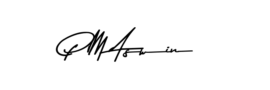 Use a signature maker to create a handwritten signature online. With this signature software, you can design (Asem Kandis PERSONAL USE) your own signature for name P M Aswin. P M Aswin signature style 9 images and pictures png