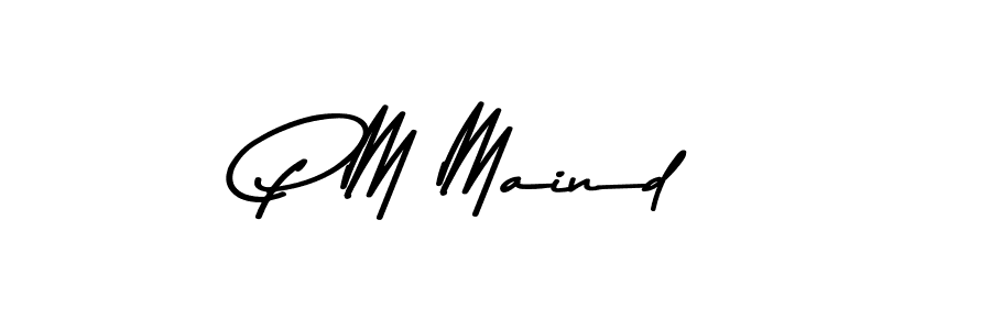 P M Maind stylish signature style. Best Handwritten Sign (Asem Kandis PERSONAL USE) for my name. Handwritten Signature Collection Ideas for my name P M Maind. P M Maind signature style 9 images and pictures png