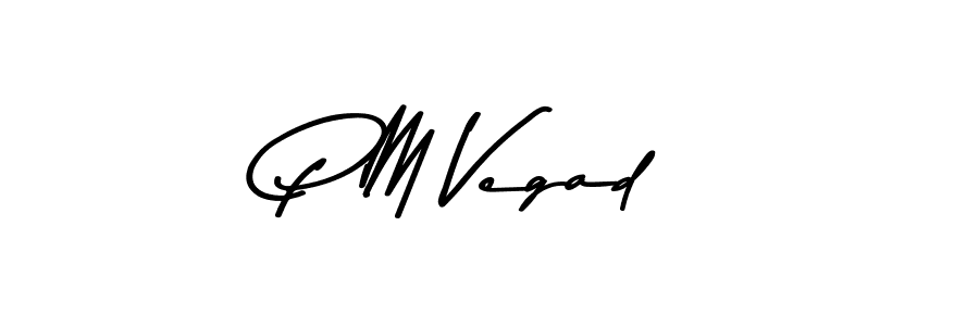 Asem Kandis PERSONAL USE is a professional signature style that is perfect for those who want to add a touch of class to their signature. It is also a great choice for those who want to make their signature more unique. Get P M Vegad name to fancy signature for free. P M Vegad signature style 9 images and pictures png