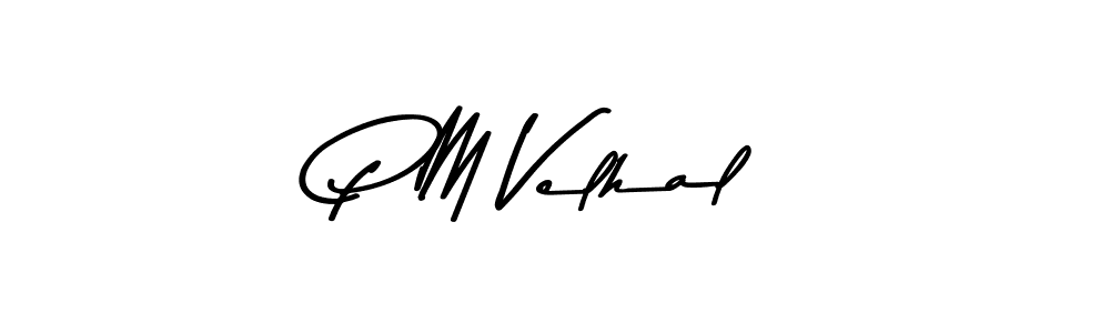Design your own signature with our free online signature maker. With this signature software, you can create a handwritten (Asem Kandis PERSONAL USE) signature for name P M Velhal. P M Velhal signature style 9 images and pictures png