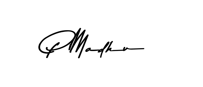 Use a signature maker to create a handwritten signature online. With this signature software, you can design (Asem Kandis PERSONAL USE) your own signature for name P Madhu. P Madhu signature style 9 images and pictures png