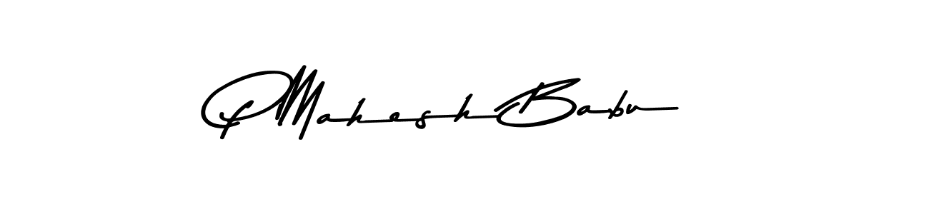 Create a beautiful signature design for name P Mahesh Babu. With this signature (Asem Kandis PERSONAL USE) fonts, you can make a handwritten signature for free. P Mahesh Babu signature style 9 images and pictures png