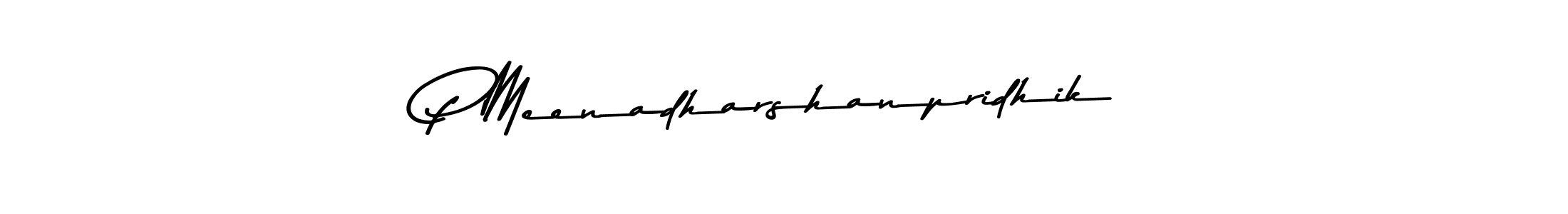 How to make P Meenadharshanpridhik name signature. Use Asem Kandis PERSONAL USE style for creating short signs online. This is the latest handwritten sign. P Meenadharshanpridhik signature style 9 images and pictures png