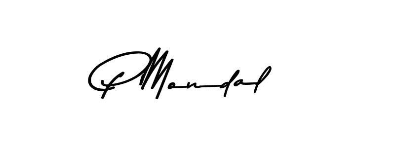 How to make P Mondal name signature. Use Asem Kandis PERSONAL USE style for creating short signs online. This is the latest handwritten sign. P Mondal signature style 9 images and pictures png
