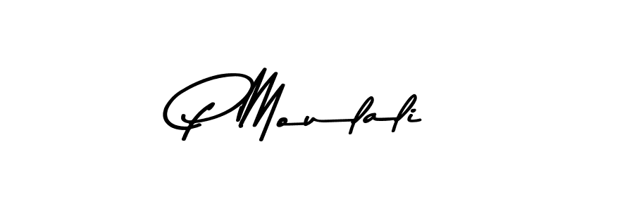 Make a beautiful signature design for name P Moulali. With this signature (Asem Kandis PERSONAL USE) style, you can create a handwritten signature for free. P Moulali signature style 9 images and pictures png