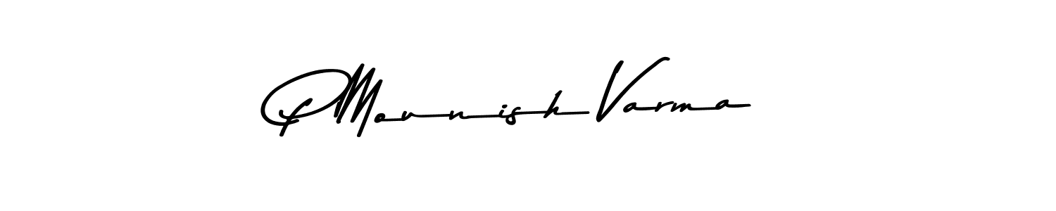 Here are the top 10 professional signature styles for the name P Mounish Varma. These are the best autograph styles you can use for your name. P Mounish Varma signature style 9 images and pictures png
