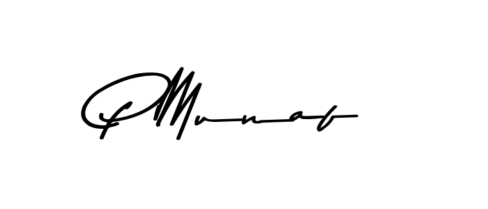 The best way (Asem Kandis PERSONAL USE) to make a short signature is to pick only two or three words in your name. The name P Munaf include a total of six letters. For converting this name. P Munaf signature style 9 images and pictures png