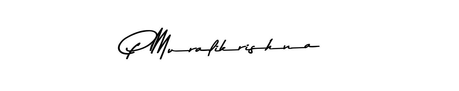 The best way (Asem Kandis PERSONAL USE) to make a short signature is to pick only two or three words in your name. The name P Muralikrishna include a total of six letters. For converting this name. P Muralikrishna signature style 9 images and pictures png