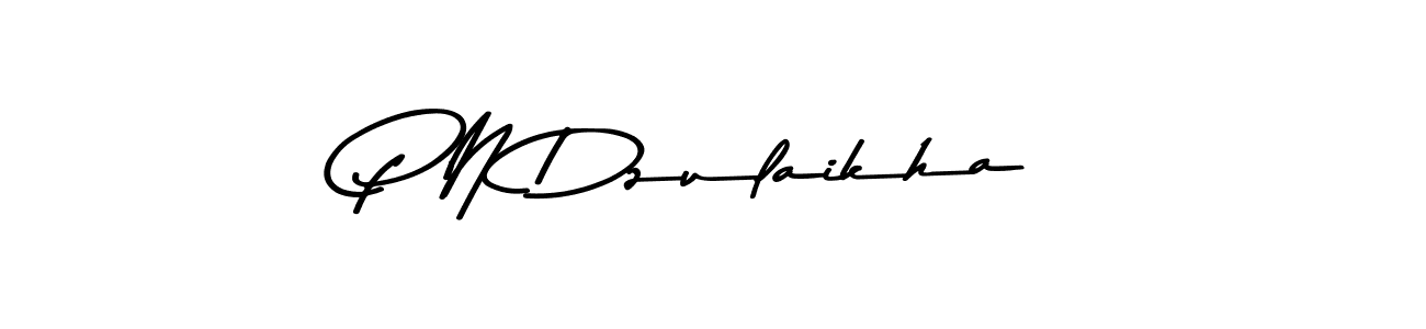 Create a beautiful signature design for name P N Dzulaikha. With this signature (Asem Kandis PERSONAL USE) fonts, you can make a handwritten signature for free. P N Dzulaikha signature style 9 images and pictures png