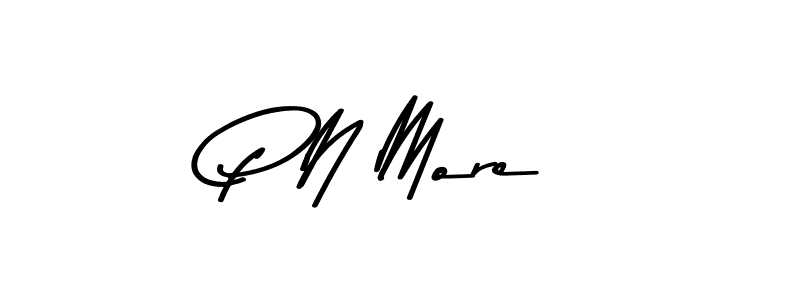 Design your own signature with our free online signature maker. With this signature software, you can create a handwritten (Asem Kandis PERSONAL USE) signature for name P N More. P N More signature style 9 images and pictures png