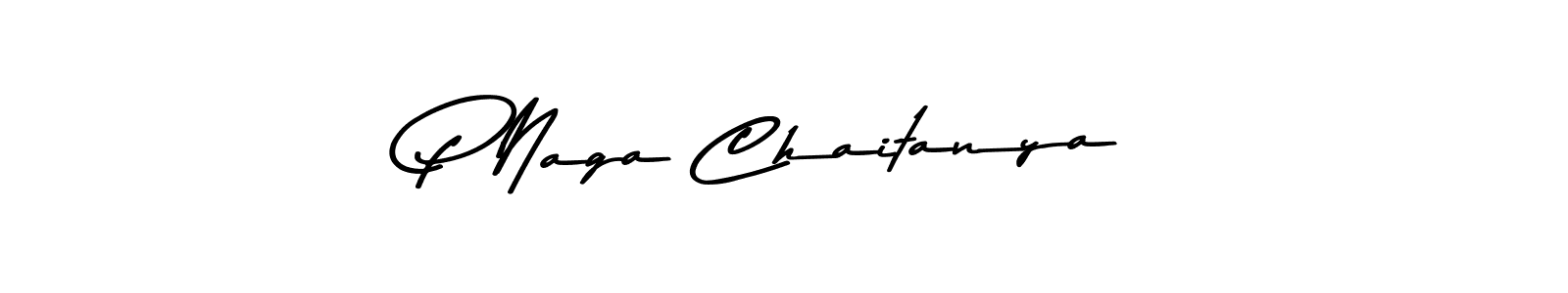 Make a beautiful signature design for name P Naga Chaitanya. With this signature (Asem Kandis PERSONAL USE) style, you can create a handwritten signature for free. P Naga Chaitanya signature style 9 images and pictures png