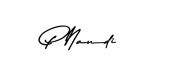 Create a beautiful signature design for name P Nandi. With this signature (Asem Kandis PERSONAL USE) fonts, you can make a handwritten signature for free. P Nandi signature style 9 images and pictures png