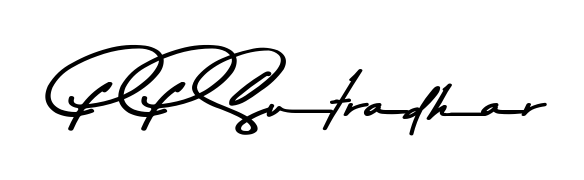 Designed for modern professionals: P P Sutradhar name signature crafted with Asem Kandis PERSONAL USE script. Ready for digital PDF workflows. P P Sutradhar signature style 9 images and pictures png