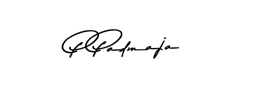 How to make P Padmaja name signature. Use Asem Kandis PERSONAL USE style for creating short signs online. This is the latest handwritten sign. P Padmaja signature style 9 images and pictures png