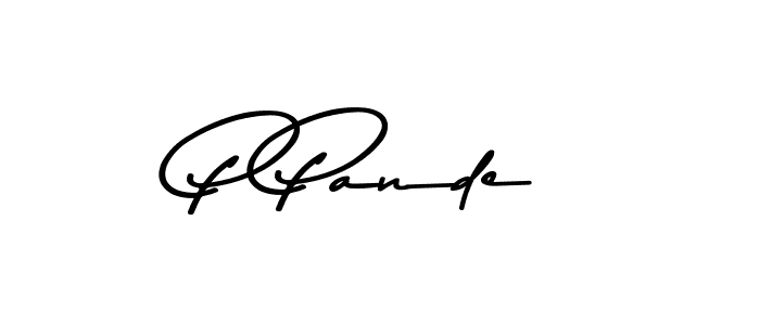 Design your own signature with our free online signature maker. With this signature software, you can create a handwritten (Asem Kandis PERSONAL USE) signature for name P Pande. P Pande signature style 9 images and pictures png
