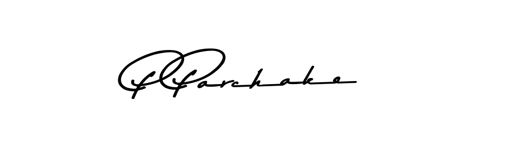 The best way (Asem Kandis PERSONAL USE) to make a short signature is to pick only two or three words in your name. The name P Parchake include a total of six letters. For converting this name. P Parchake signature style 9 images and pictures png