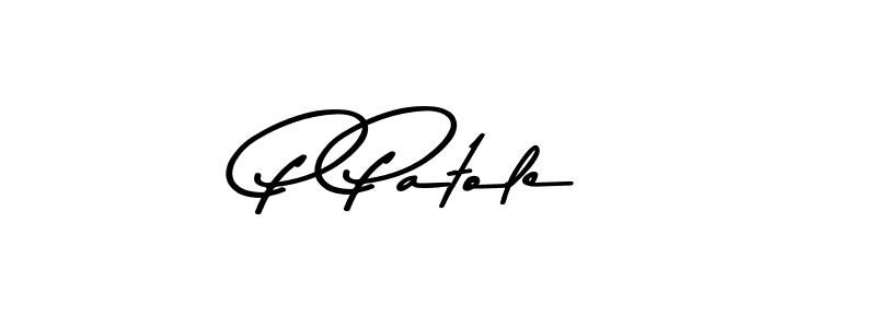 Create a beautiful signature design for name P Patole. With this signature (Asem Kandis PERSONAL USE) fonts, you can make a handwritten signature for free. P Patole signature style 9 images and pictures png