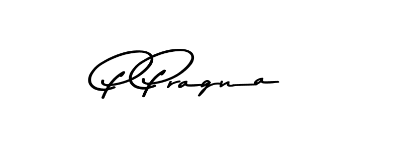 Make a beautiful signature design for name P Pragna. With this signature (Asem Kandis PERSONAL USE) style, you can create a handwritten signature for free. P Pragna signature style 9 images and pictures png