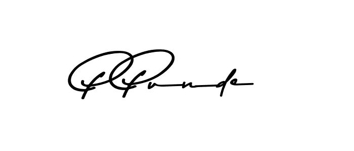 P Punde stylish signature style. Best Handwritten Sign (Asem Kandis PERSONAL USE) for my name. Handwritten Signature Collection Ideas for my name P Punde. P Punde signature style 9 images and pictures png