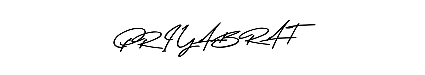 The best way (Asem Kandis PERSONAL USE) to make a short signature is to pick only two or three words in your name. The name P R I Y A B R A T include a total of six letters. For converting this name. P R I Y A B R A T signature style 9 images and pictures png