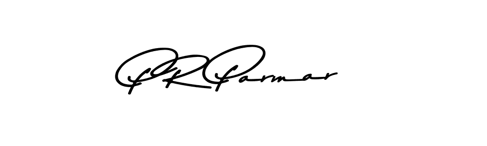 How to make P R Parmar name signature. Use Asem Kandis PERSONAL USE style for creating short signs online. This is the latest handwritten sign. P R Parmar signature style 9 images and pictures png