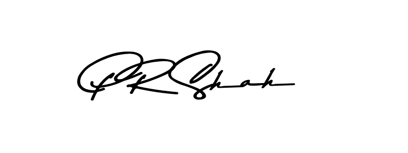 How to make P R Shah name signature. Use Asem Kandis PERSONAL USE style for creating short signs online. This is the latest handwritten sign. P R Shah signature style 9 images and pictures png