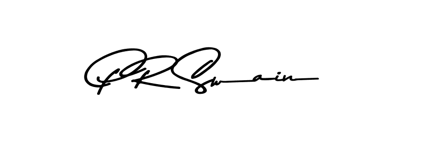 How to make P R Swain name signature. Use Asem Kandis PERSONAL USE style for creating short signs online. This is the latest handwritten sign. P R Swain signature style 9 images and pictures png