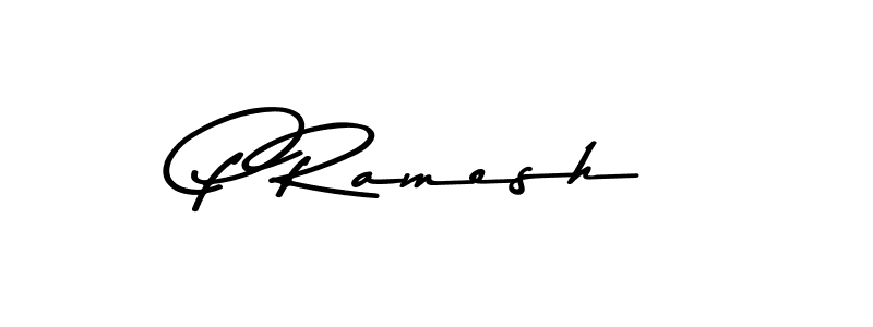 Make a beautiful signature design for name P Ramesh. With this signature (Asem Kandis PERSONAL USE) style, you can create a handwritten signature for free. P Ramesh signature style 9 images and pictures png