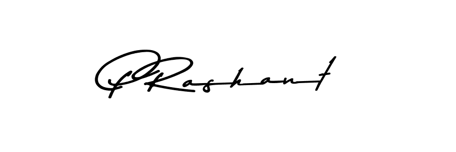 Design your own signature with our free online signature maker. With this signature software, you can create a handwritten (Asem Kandis PERSONAL USE) signature for name P Rashant. P Rashant signature style 9 images and pictures png