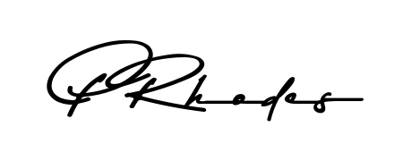 Similarly Asem Kandis PERSONAL USE is the best handwritten signature design. Signature creator online. You can use it as an online autograph creator for name P Rhodes. P Rhodes signature style 9 images and pictures png