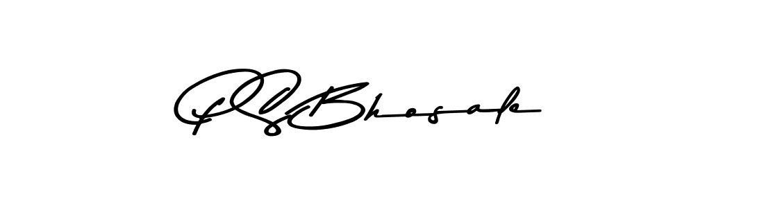 How to make P S Bhosale name signature. Use Asem Kandis PERSONAL USE style for creating short signs online. This is the latest handwritten sign. P S Bhosale signature style 9 images and pictures png