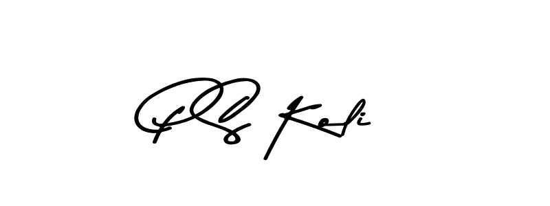 You should practise on your own different ways (Asem Kandis PERSONAL USE) to write your name (P S Koli) in signature. don't let someone else do it for you. P S Koli signature style 9 images and pictures png