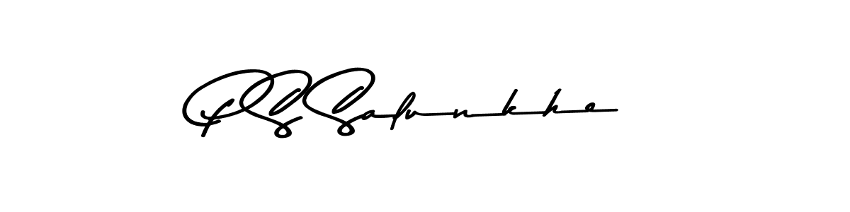 if you are searching for the best signature style for your name P S Salunkhe. so please give up your signature search. here we have designed multiple signature styles  using Asem Kandis PERSONAL USE. P S Salunkhe signature style 9 images and pictures png