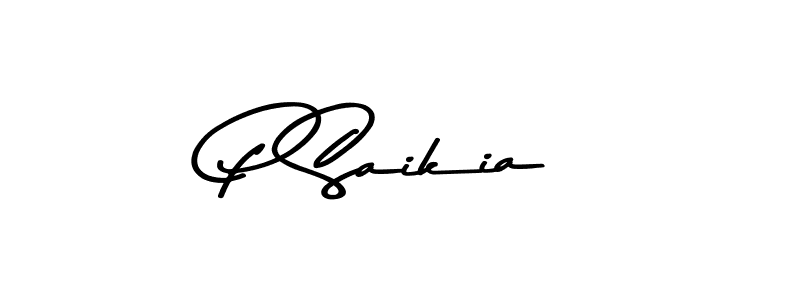 P Saikia stylish signature style. Best Handwritten Sign (Asem Kandis PERSONAL USE) for my name. Handwritten Signature Collection Ideas for my name P Saikia. P Saikia signature style 9 images and pictures png