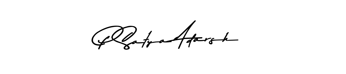 Similarly Asem Kandis PERSONAL USE is the best handwritten signature design. Signature creator online .You can use it as an online autograph creator for name P Satya Adarsh. P Satya Adarsh signature style 9 images and pictures png