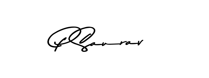 The best way (Asem Kandis PERSONAL USE) to make a short signature is to pick only two or three words in your name. The name P Saurav include a total of six letters. For converting this name. P Saurav signature style 9 images and pictures png