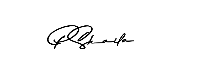 P Shaila stylish signature style. Best Handwritten Sign (Asem Kandis PERSONAL USE) for my name. Handwritten Signature Collection Ideas for my name P Shaila. P Shaila signature style 9 images and pictures png