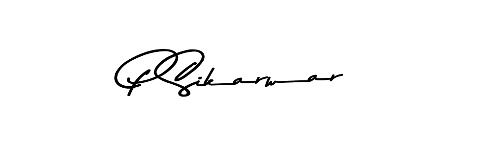 The best way (Asem Kandis PERSONAL USE) to make a short signature is to pick only two or three words in your name. The name P Sikarwar include a total of six letters. For converting this name. P Sikarwar signature style 9 images and pictures png