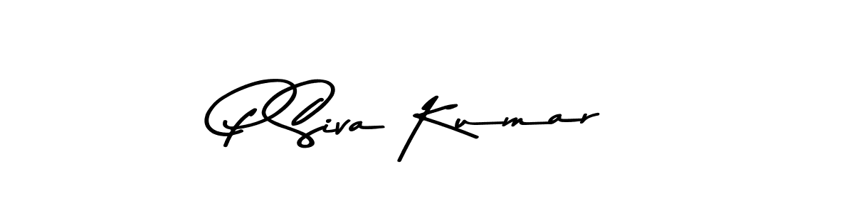 Create a beautiful signature design for name P Siva Kumar. With this signature (Asem Kandis PERSONAL USE) fonts, you can make a handwritten signature for free. P Siva Kumar signature style 9 images and pictures png