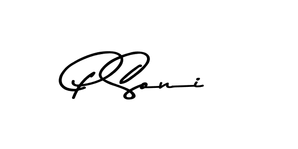 P Soni stylish signature style. Best Handwritten Sign (Asem Kandis PERSONAL USE) for my name. Handwritten Signature Collection Ideas for my name P Soni. P Soni signature style 9 images and pictures png