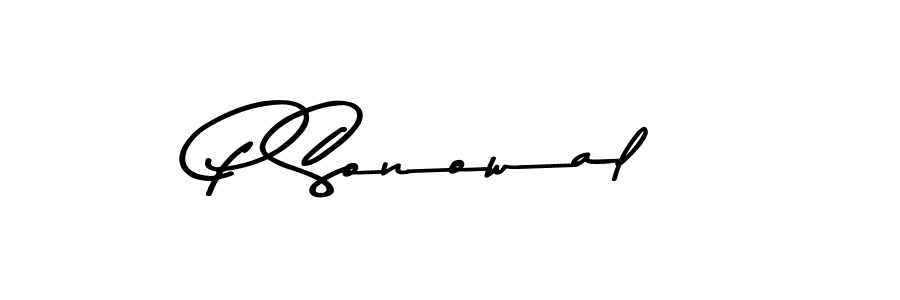 P Sonowal stylish signature style. Best Handwritten Sign (Asem Kandis PERSONAL USE) for my name. Handwritten Signature Collection Ideas for my name P Sonowal. P Sonowal signature style 9 images and pictures png