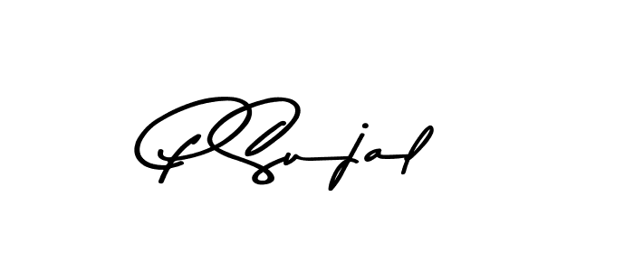 Best and Professional Signature Style for P Sujal. Asem Kandis PERSONAL USE Best Signature Style Collection. P Sujal signature style 9 images and pictures png
