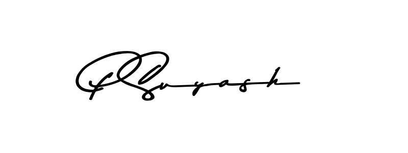 Make a beautiful signature design for name P Suyash. Use this online signature maker to create a handwritten signature for free. P Suyash signature style 9 images and pictures png