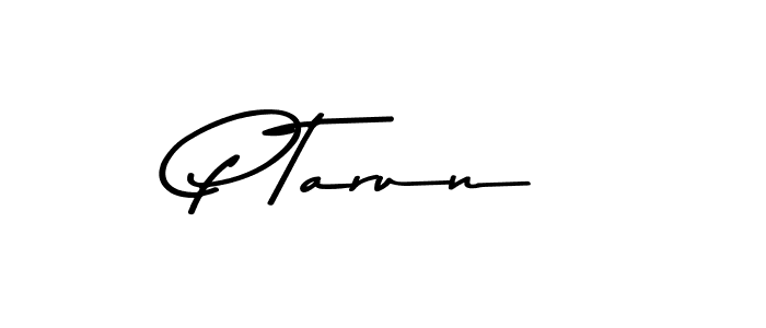 The best way (Asem Kandis PERSONAL USE) to make a short signature is to pick only two or three words in your name. The name P Tarun include a total of six letters. For converting this name. P Tarun signature style 9 images and pictures png