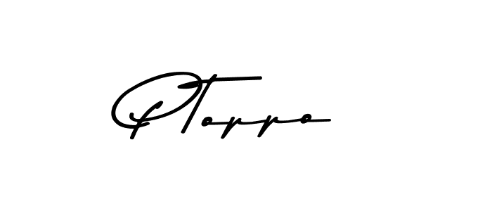 Create a beautiful signature design for name P Toppo. With this signature (Asem Kandis PERSONAL USE) fonts, you can make a handwritten signature for free. P Toppo signature style 9 images and pictures png