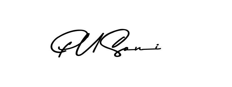 Asem Kandis PERSONAL USE is a professional signature style that is perfect for those who want to add a touch of class to their signature. It is also a great choice for those who want to make their signature more unique. Get P U Soni name to fancy signature for free. P U Soni signature style 9 images and pictures png